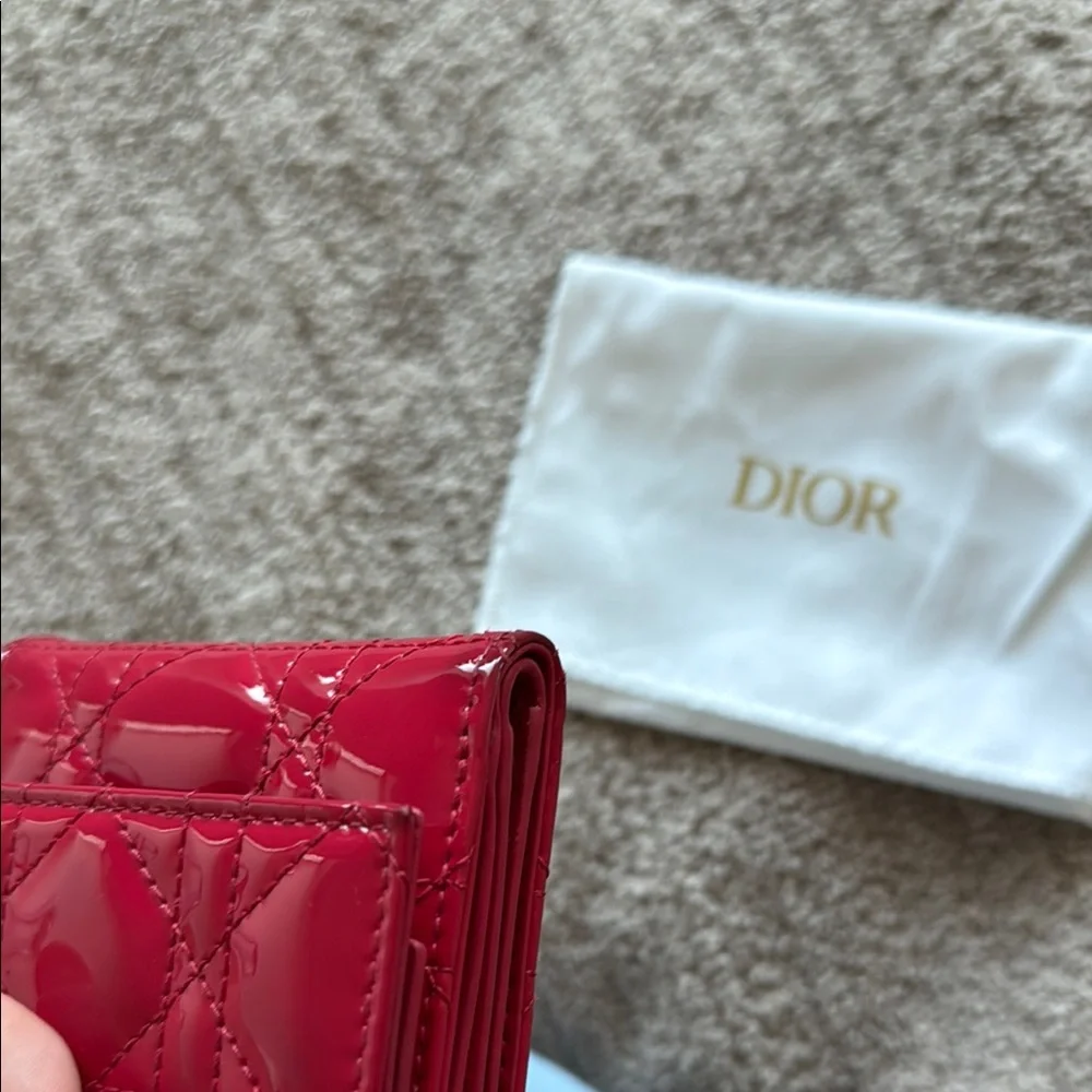 Dior Mini Lady Dior Gardenia Wallet